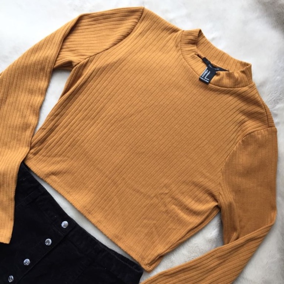 Forever 21 Mustard Yellow Crop Top - Picture 3 of 5